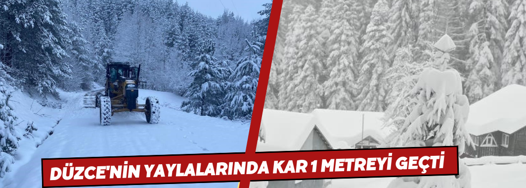 Düzce'nin yaylalarında kar 1 metreyi geçti