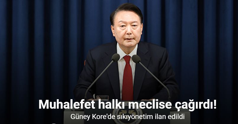 Güney Kore'de sıkıyönetim ilan edildi