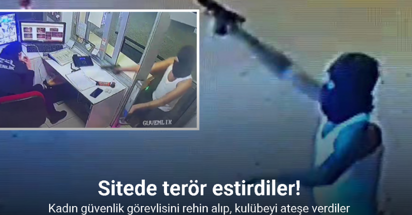 Kadın güvenlik görevlisinin yaşadığı dehşet anları kamerada