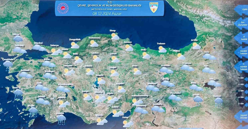 Hafta sonu yurdun batı kesimlerinde yağış bekleniyor