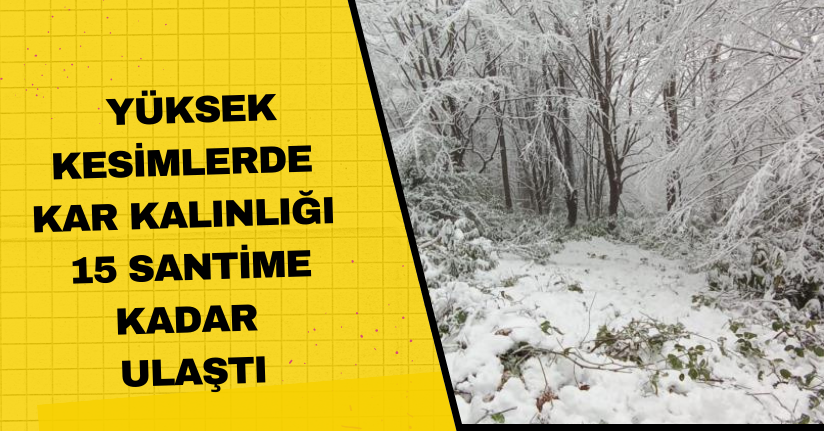 Yüksek kesimlerde kar kalınlığı 15 santime kadar ulaştı