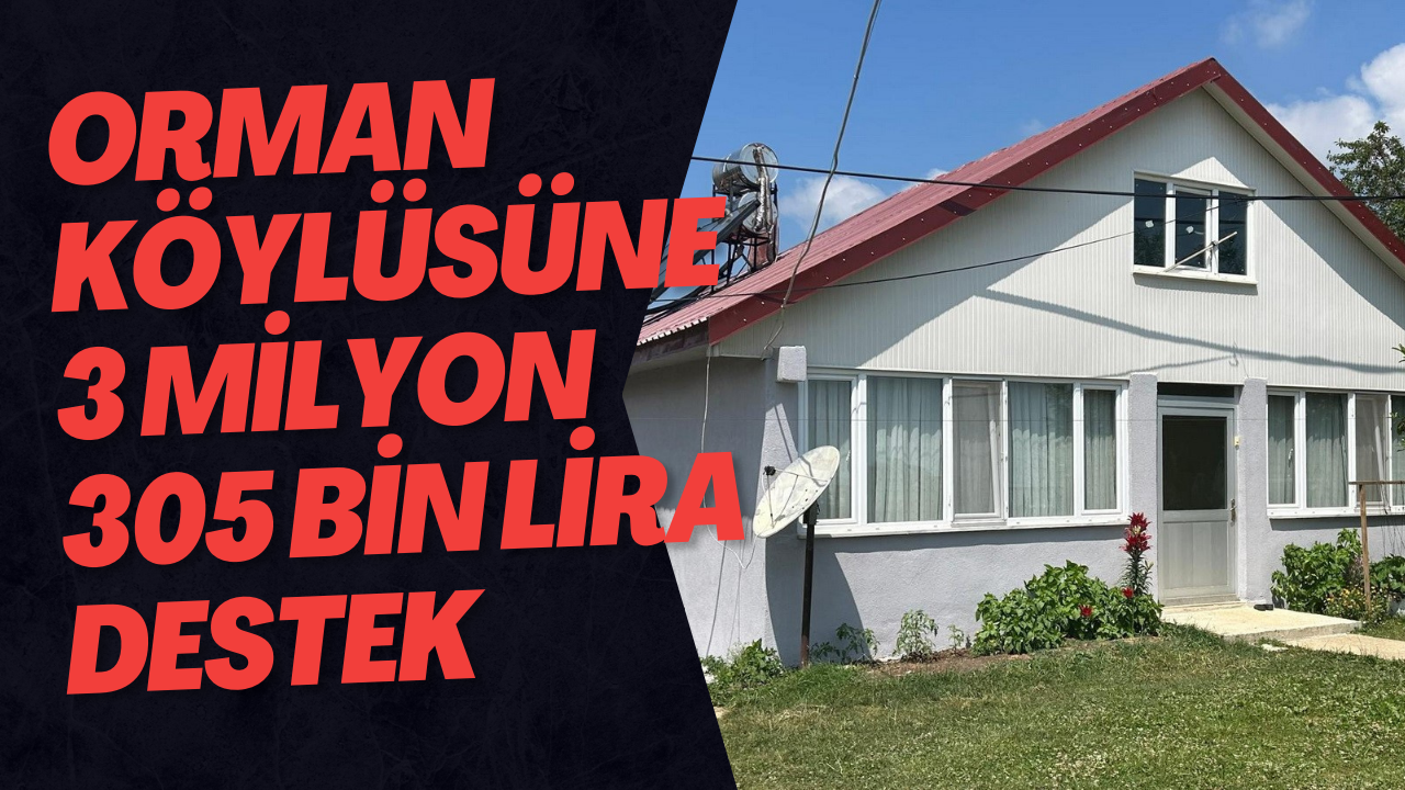 Orman Köylüsüne 3 Milyon 305 Bin Lira Destek