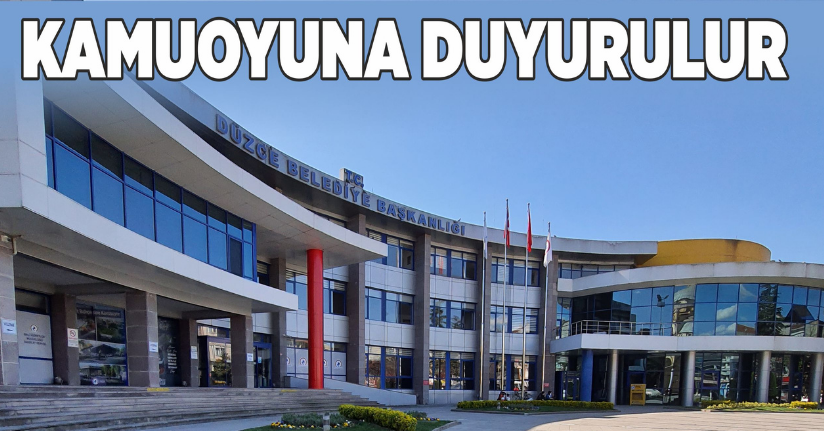 Düzce Belediyesinden Açıklama