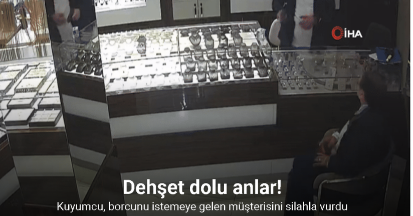 Eyüpsultan’da kuyumcu, borcunu istemeye gelen müşterisini silahla vurdu: O anlar kamerada