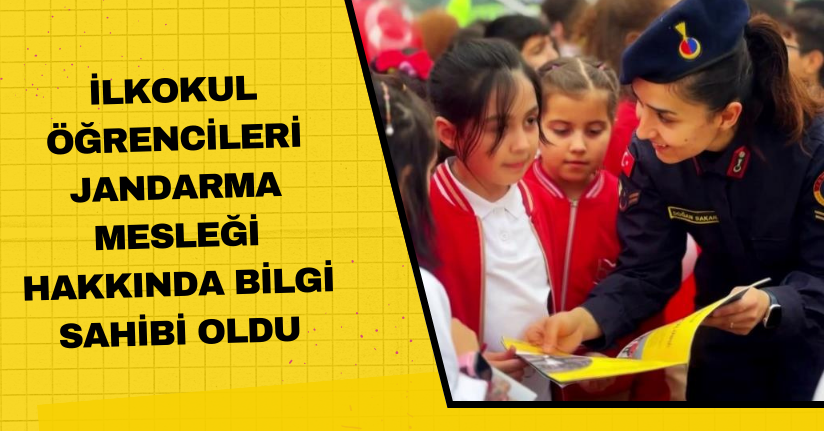 İlkokul öğrencileri jandarma mesleği hakkında bilgi sahibi oldu