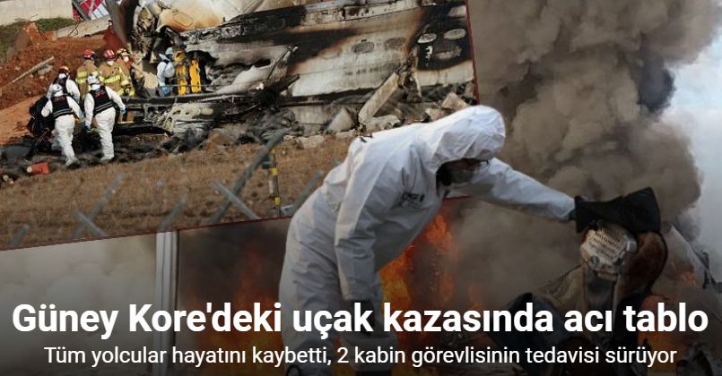 Güney Kore'deki uçak kazasında tüm yolcular hayatını kaybetti