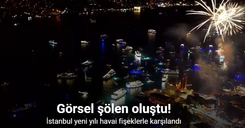 Yeni yıl havai fişeklerle karşılandı