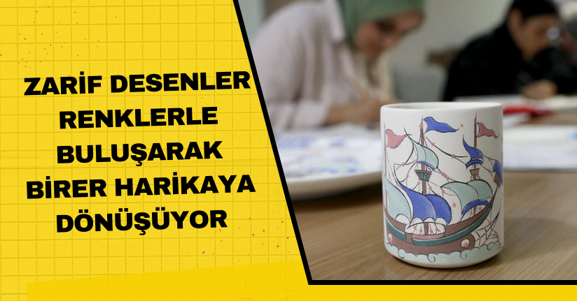 Zarif desenler renklerle buluşarak birer harikaya dönüşüyor