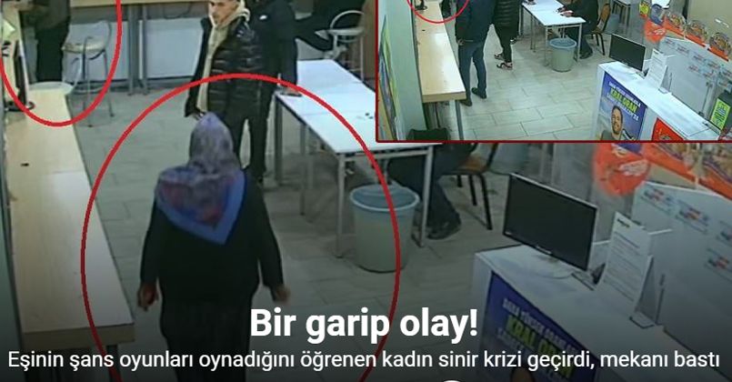 Eşinin oyun oynadığı mekanı basıp zarar verdi, zorla eve götürdü