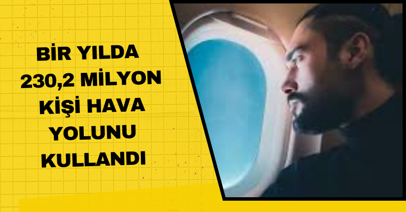 Bir yılda 230,2 milyon kişi hava yolunu kullandı