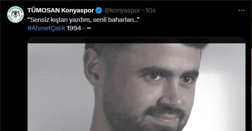 Konyaspor’dan Ahmet Çalık paylaşımı