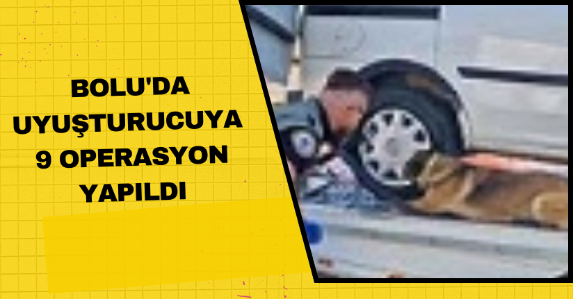 Bolu'da uyuşturucuya 9 operasyon yapıldı