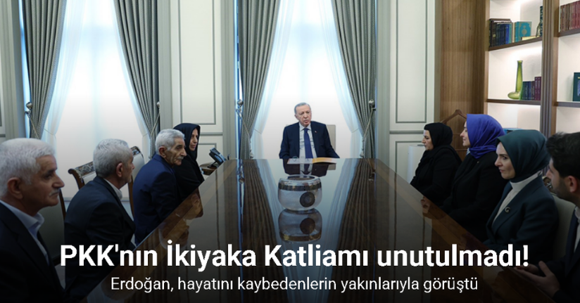 Cumhurbaşkanı Erdoğan, İkiyaka köyünde 36 yıl önce PKK’lı teröristlerce katledilenlerin yakınlarıyla görüştü