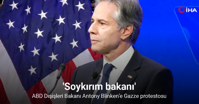 ABD Dışişleri Bakanı Antony Blinken’e Gazze protestosu: 