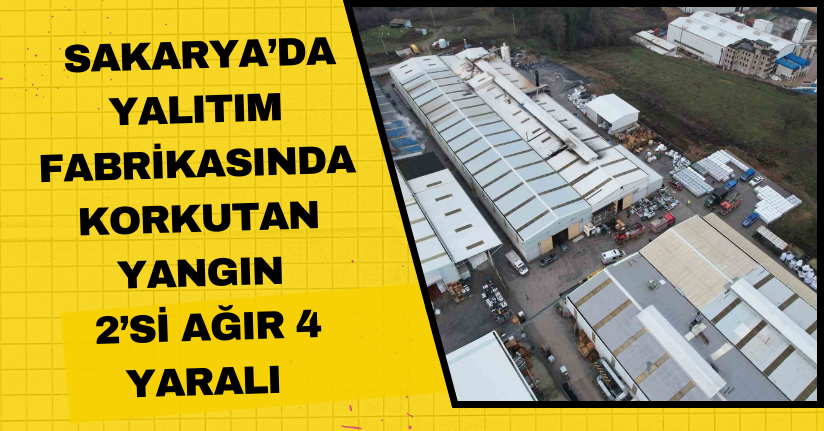 Sakarya’da yalıtım fabrikasında korkutan yangın: 2’si ağır 4 yaralı