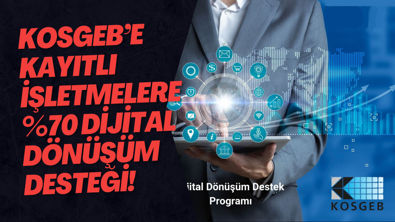 KOSGEB’e Kayıtlı İşletmelere %70 Dijital Dönüşüm Desteği!