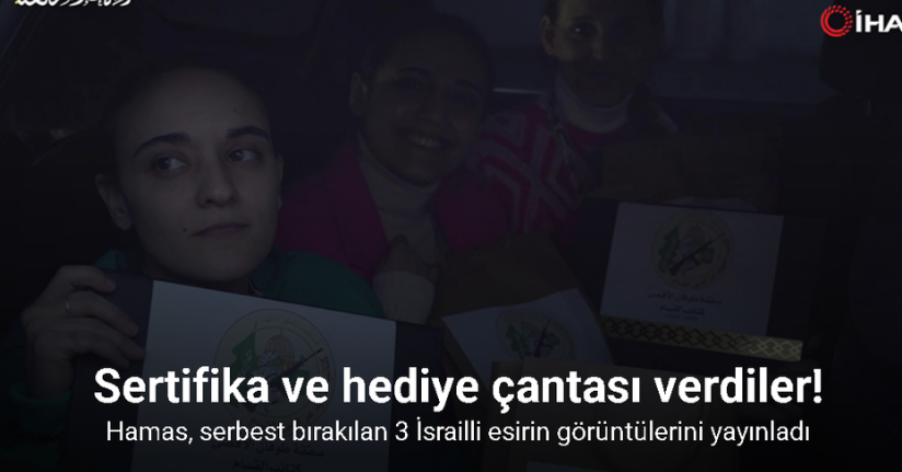 Hamas, serbest bırakılan 3 İsrailli esirin görüntülerini yayınladı