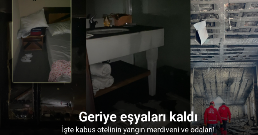 İşte kabus otelinin yangın merdiveni ve odaları