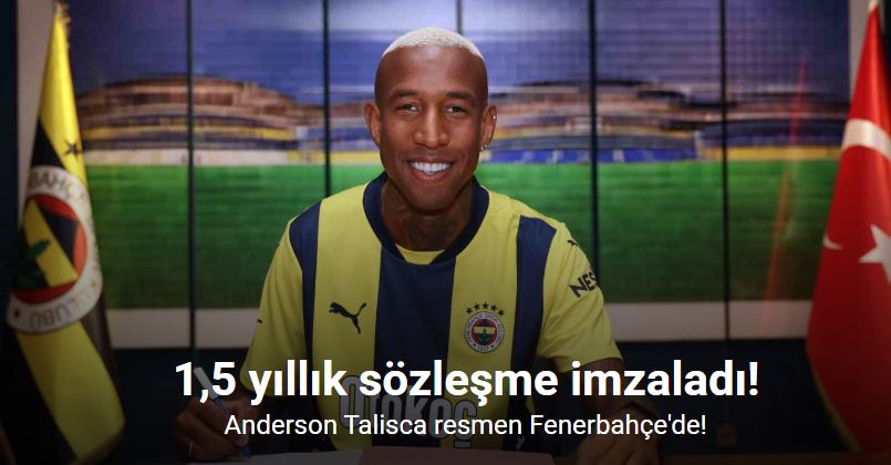 Anderson Talisca, Fenerbahçe ile sözleşme imzaladı