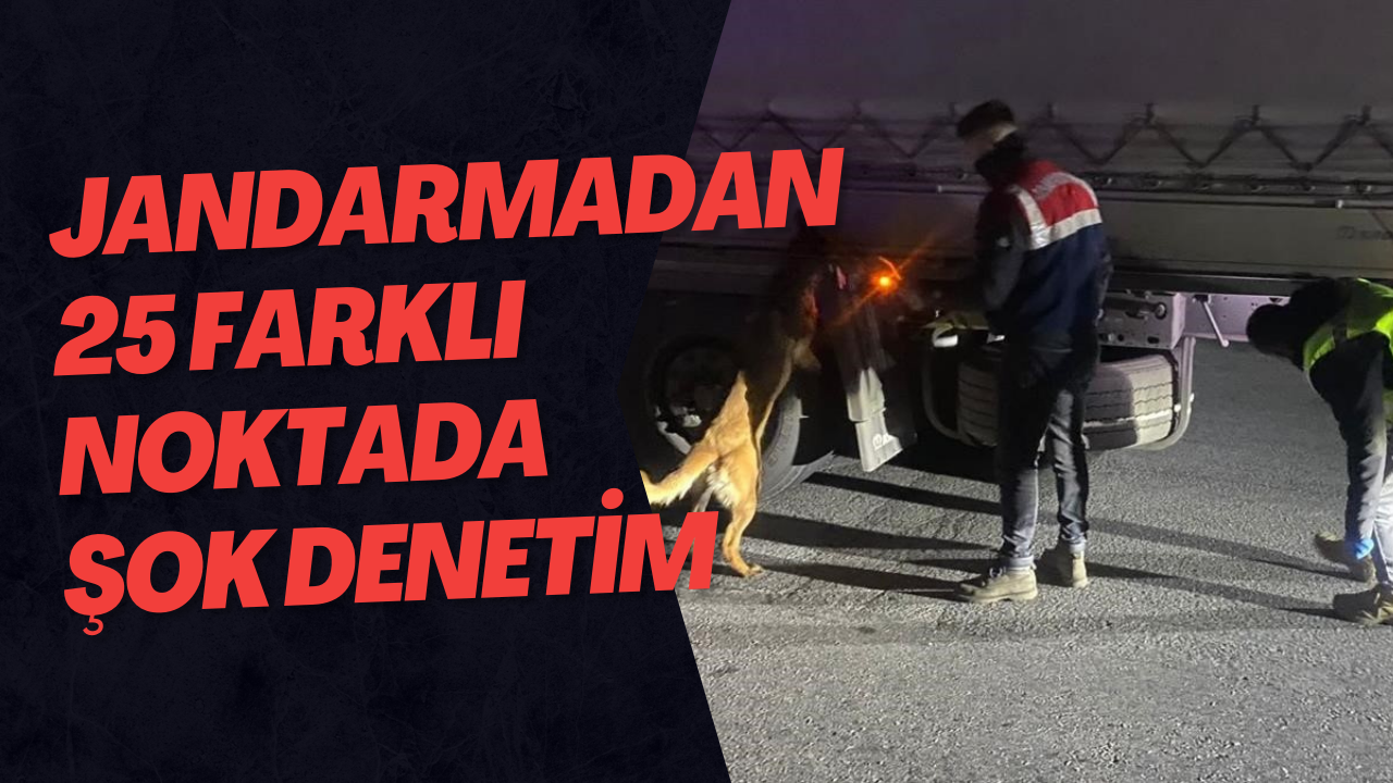 Jandarmadan 25 Farklı Noktada Şok Denetim