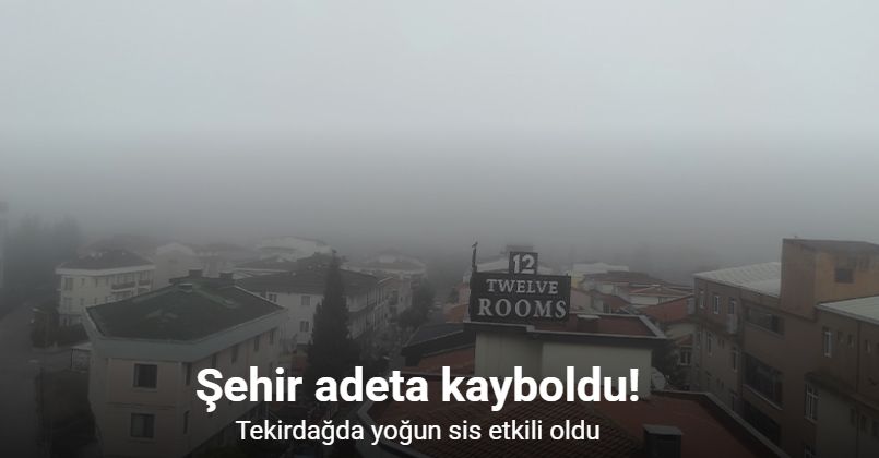 Tekirdağda yoğun sis