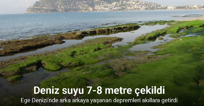 Alanya'da deniz suyu 7-8 metre çekildi