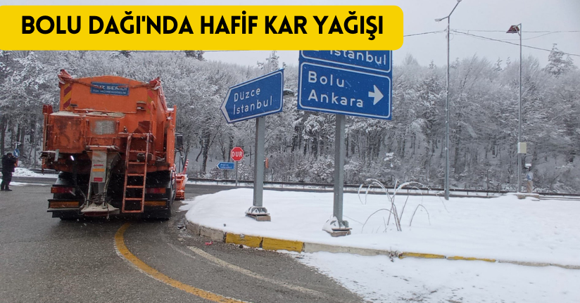 Bolu Dağı'nda hafif kar yağışı