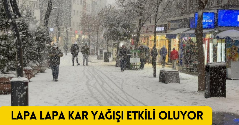  Bolu’da lapa lapa kar yağışı etkili oluyor