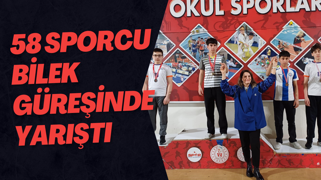 58 Sporcu Bilek Güreşinde Yarıştı