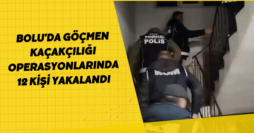 Bolu'da göçmen kaçakçılığı operasyonlarında 12 kişi yakalandı