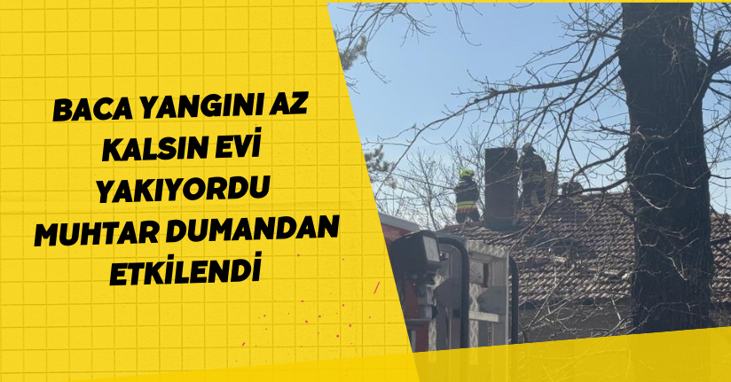 Baca yangını az kalsın evi yakıyordu: Muhtar dumandan etkilendi