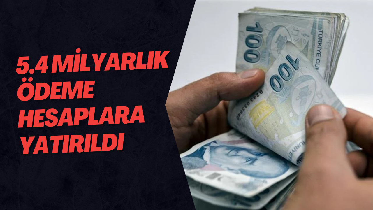 5.4 Milyarlık Ödeme Hesaplara Yatırıldı