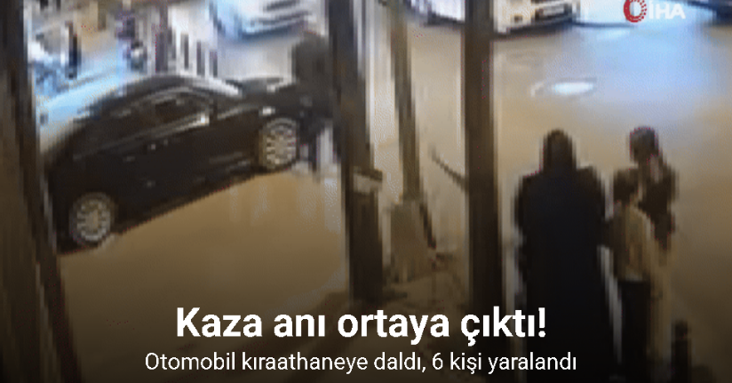 Bayrampaşa’da feci kaza: Otomobil kıraathaneye daldı, 6 kişi yaralandı