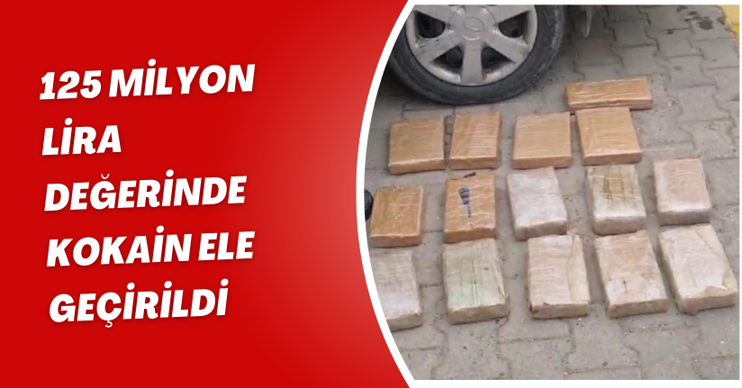 125 milyon lira değerinde kokain ele geçirildi