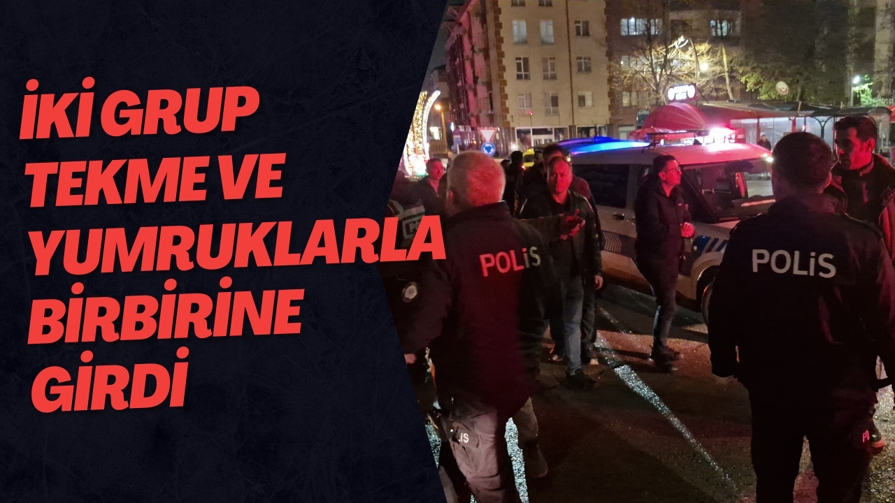 İki Grup Tekme Ve Yumruklarla Birbirine Girdi