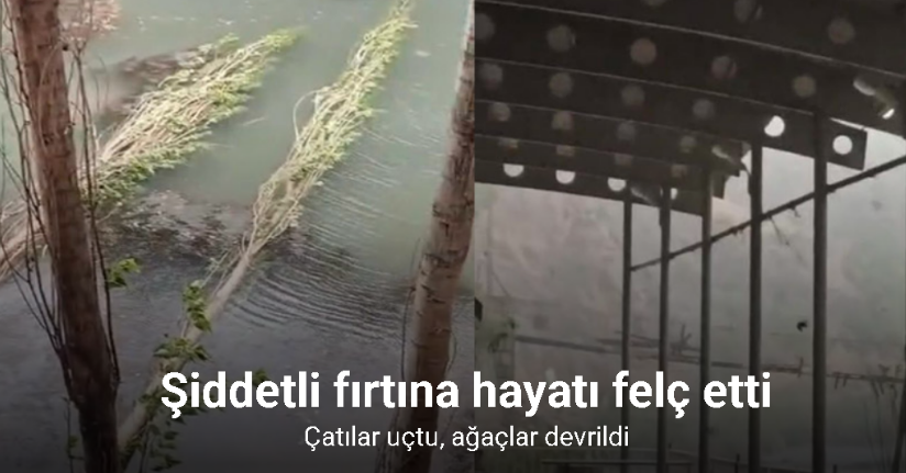 Şiddetli fırtına hayatı felç etti
