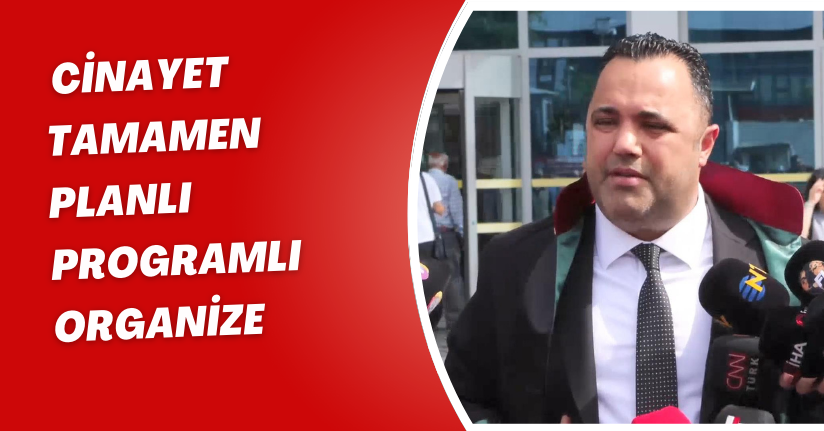 Cinayet tamamen planlı programlı organize