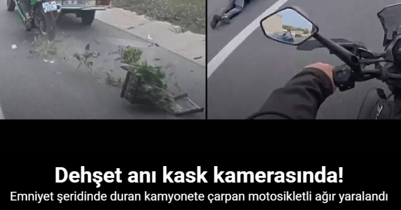 Esenyurt’ta motosiklet arızalanarak emniyet şeridinde duran kamyonete çarptı: 1 ağır yaralı