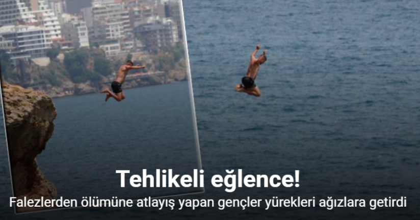 30 metrelik falezlerden ölümüne atlayış