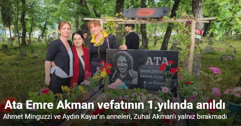 Sipariş teslim ettikten sonra 25 bıçak darbesiyle öldürülen Ata Emre vefatının 1. yılında mezarı başında anıldı