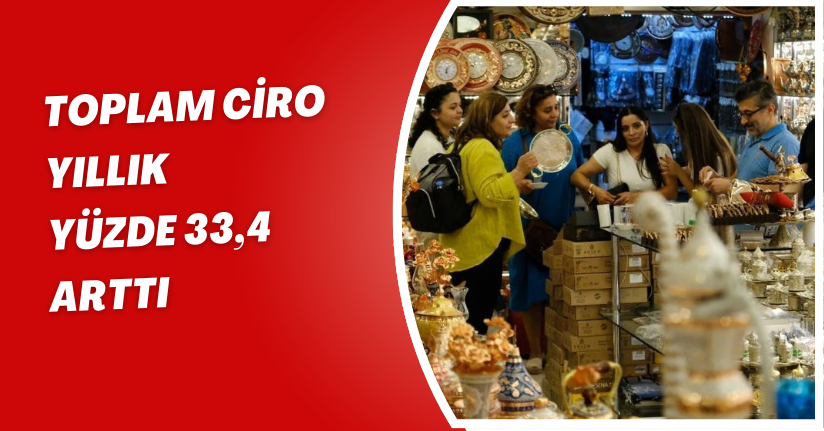 Toplam ciro yıllık yüzde 33,4 arttı
