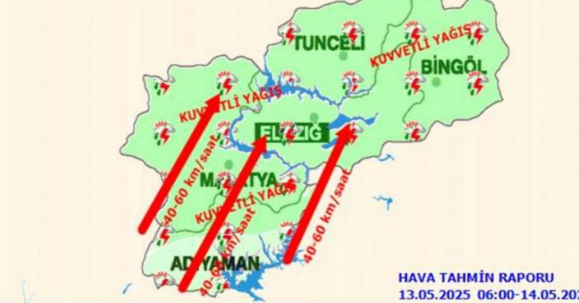Meteorolojiden 5 il için ’kuvvetli yağış’ uyarısı