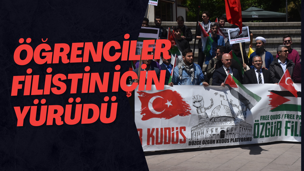  Öğrenciler Filistin İçin Yürüdü