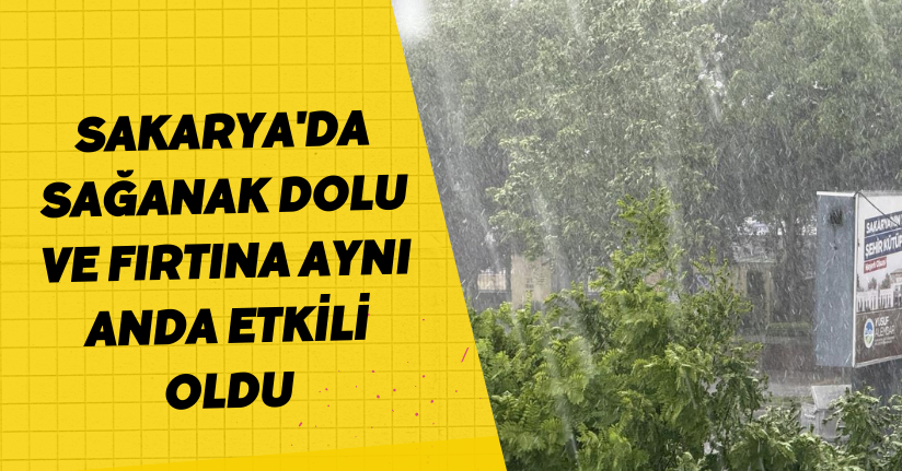  Sakarya'da sağanak, dolu ve fırtına aynı anda etkili oldu