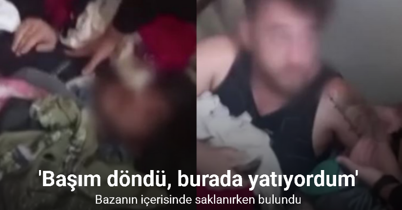 Bazanın içerisinde saklanırken bulundu, 