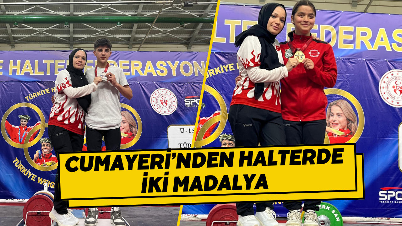 Cumayeri’nden Halterde İki Madalya