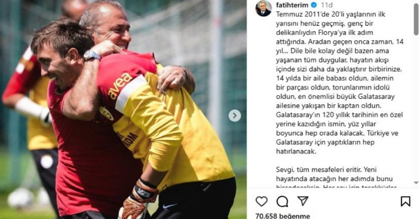 Fatih Terim’den Muslera’ya veda mesajı
