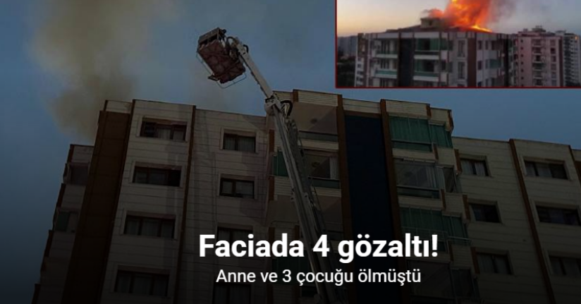 Diyarbakır’da 4 kişinin öldüğü yangına ilişkin 4 gözaltı