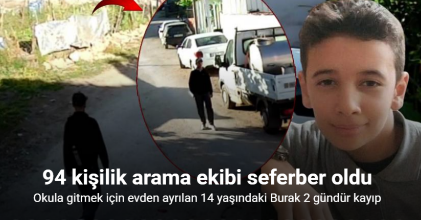 14 yaşındaki çocuğun kaybolmadan önceki görüntüleri ortaya çıktı