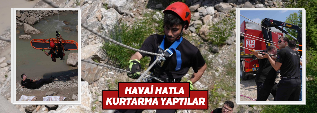 Havai Hatla Kurtarma Yaptılar